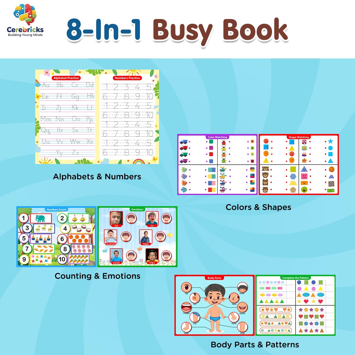 Montessori Busy Book | Busy Binder for Toddlers| Quiet Book | Preschool Learning Activity Book with Alphabet, Numbers, Shapes & Color Matching | Early Educational Toy|Ages 2, 3, 4, 5 #todoyo - Image 2