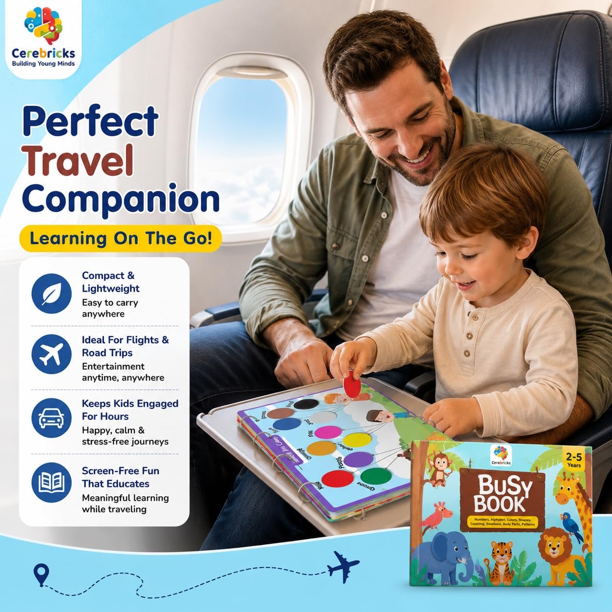 Montessori Busy Book | Busy Binder for Toddlers| Quiet Book | Preschool Learning Activity Book with Alphabet, Numbers, Shapes & Color Matching | Early Educational Toy|Ages 2, 3, 4, 5 #todoyo - Image 5